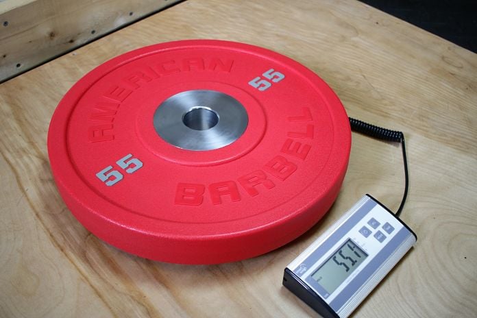 American Barbell Urethane 55 lb Weight Garage Gym Lab