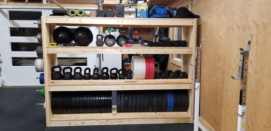 DIY Garage Gym Storage Rack Garage Gym Lab