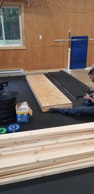 DIY Garage Gym Storage Rack - Progress 3