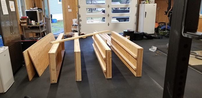 DIY Garage Gym Storage Rack - Progress 5