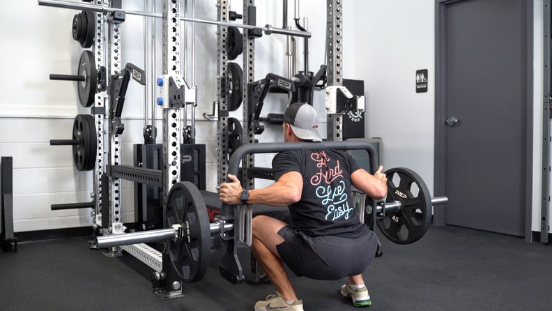 Squatting with the REP Open Trap Bar